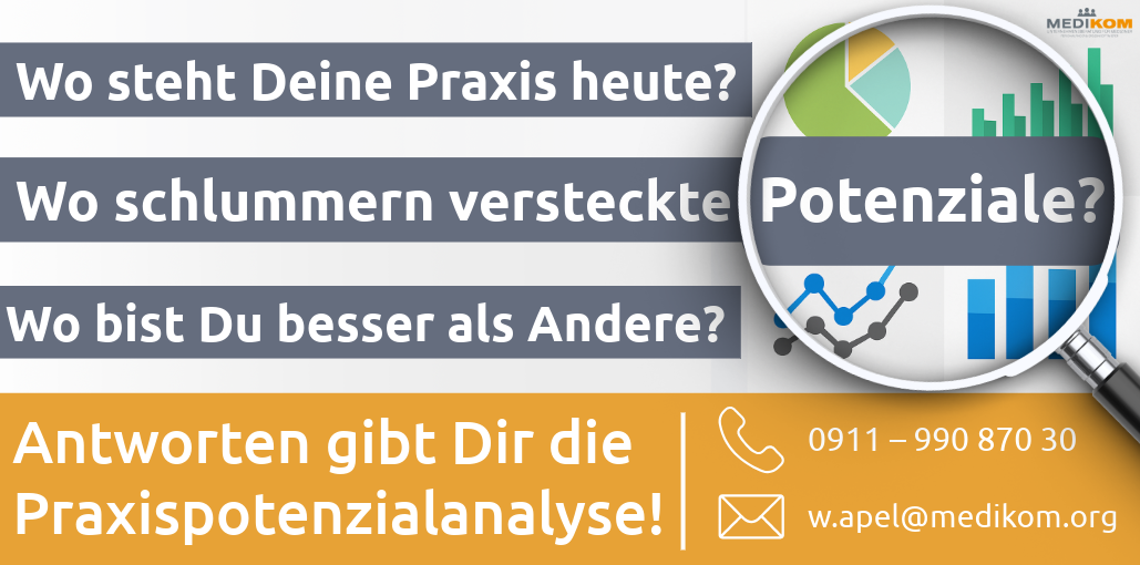 Praxispotenzialanalyse Leistungsanzeige. Für mehr Info: info@dev9.webdesign-praxis.de